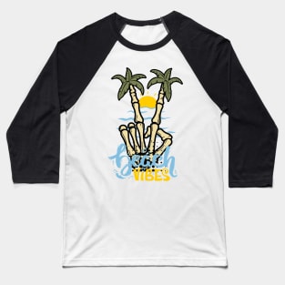 skull beach vibes Baseball T-Shirt